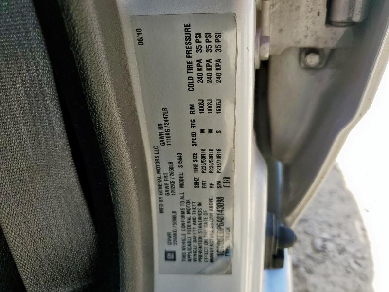 1GCDSEDP6A8143098 - 2010 CHEVROLET COLORADO LT SILVER photo 12