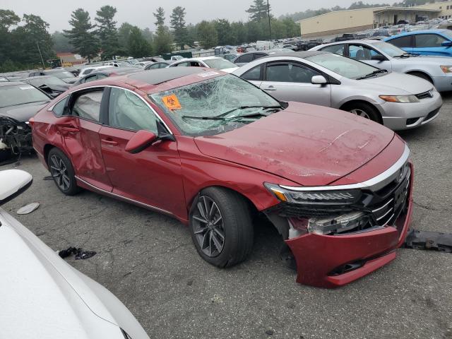 1HGCV1F55NA006452 - 2022 HONDA ACCORD EXL RED photo 4