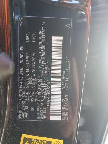 5TDJZRFH3KS629408 - 2019 TOYOTA HIGHLANDER SE შავი ფოტო 13