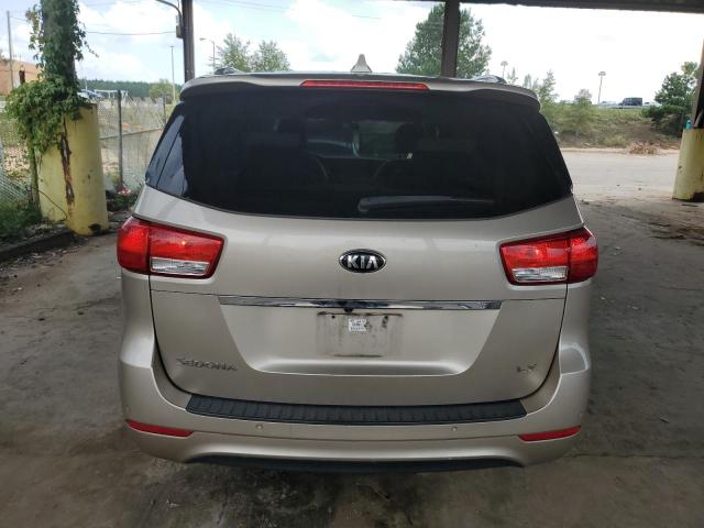 KNDMB5C12H6284754 - 2017 KIA SEDONA LX TAN photo 6