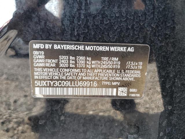 5UXTY3C09LLU69916 - 2020 BMW X3 SDRIVE30I BLACK photo 14
