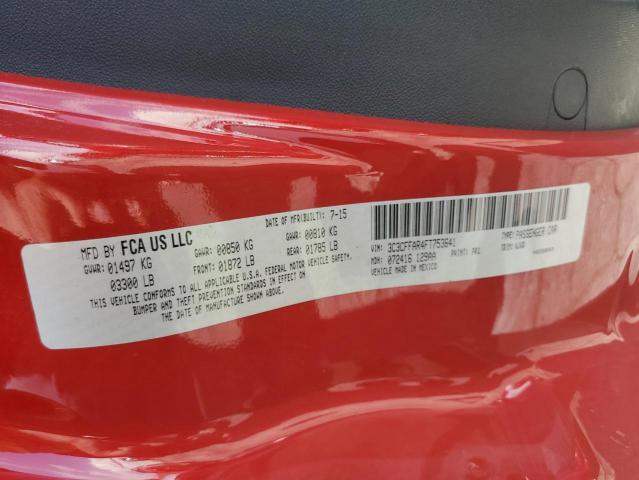 3C3CFFAR4FT753641 - 2015 FIAT 500 POP RED photo 13