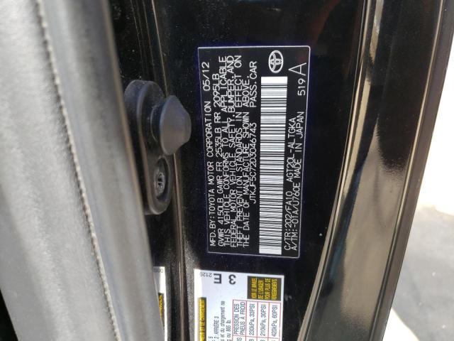 JTKJF5C72D3046743 - 2013 TOYOTA SCION TC 黑色 照片 12