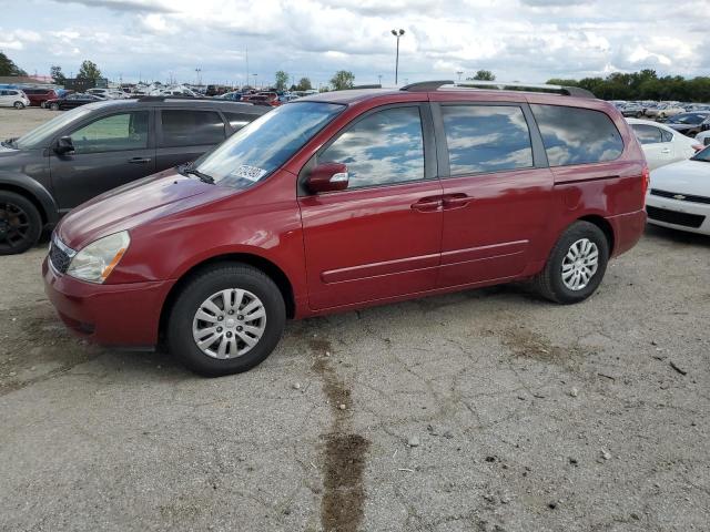 KNDMG4C75C6425759 - 2012 KIA SEDONA LX RED photo 1