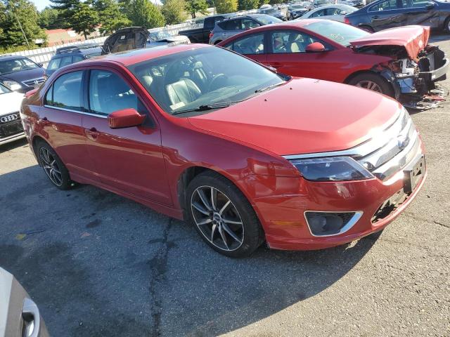 3FAHP0KC4AR150464 - 2010 FORD FUSION SPORT RED photo 4