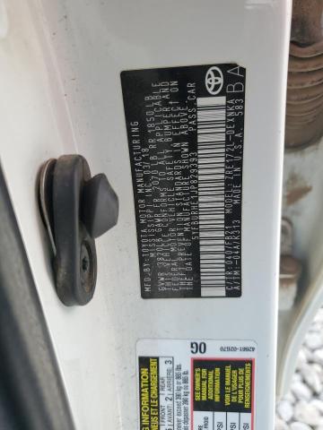 5YFBURHE1JP829393 - 2018 TOYOTA COROLLA L WHITE photo 12