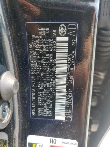 2T1BURHE7JC066165 - 2018 TOYOTA COROLLA L BLACK photo 13