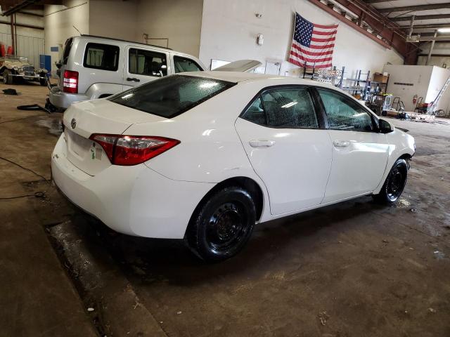 2T1BURHE4EC156590 - 2014 TOYOTA COROLLA L WHITE photo 3