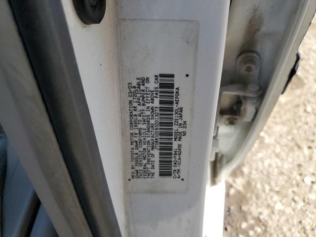 JTDBR32E832013273 - 2003 TOYOTA COROLLA CE თეთრი ფოტო 12