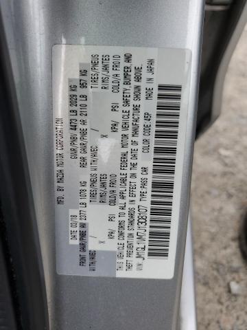 JM1GL1VM7J1308107 - 2018 MAZDA 6 TOURING فضي صورة 12