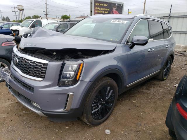 5XYP5DHC9MG120885 - 2021 KIA TELLURIDE SX BLUE photo 1