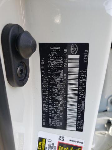 4T1T11AK3PU166348 - 2023 TOYOTA CAMRY SE NIGHT SHADE WHITE photo 12