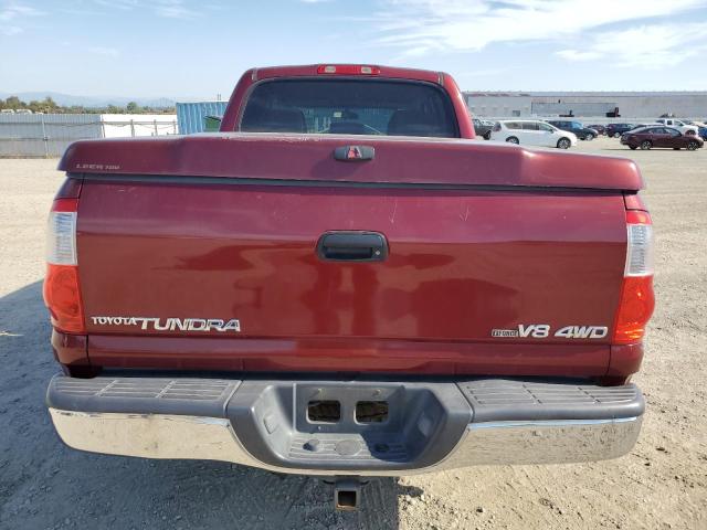 5TBDT441X6S550033 - 2006 TOYOTA TUNDRA DOUBLE CAB SR5 MAROON photo 6