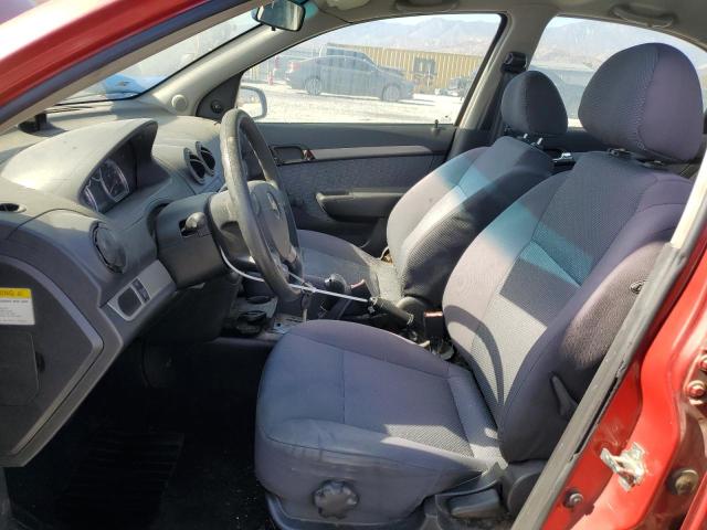 KL1TD56638B280403 - 2008 CHEVROLET AVEO BASE Կարմիր լուսանկար 7