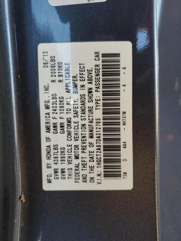 1HGCT2A87DA012765 - 2013 HONDA ACCORD EXL GRAY photo 12