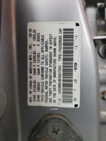 1HGCM56387A017201 - 2007 HONDA ACCORD SE SILVER photo 12