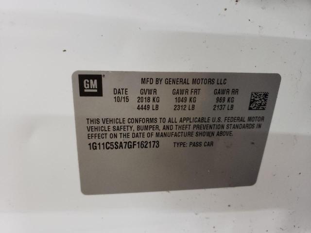 1G11C5SA7GF162173 - 2016 CHEVROLET MALIBU LIM LT 白色 照片 12