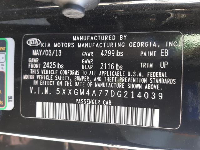 5XXGM4A77DG214039 - 2013 KIA OPTIMA LX BLACK photo 21