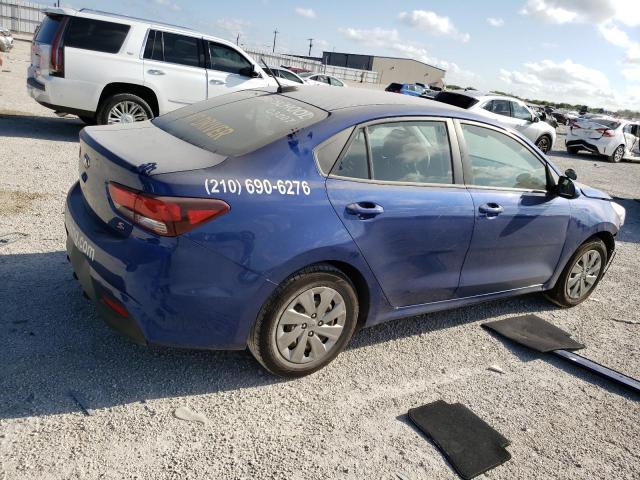 3KPA24AB1KE172313 - 2019 KIA RIO S BLUE photo 3