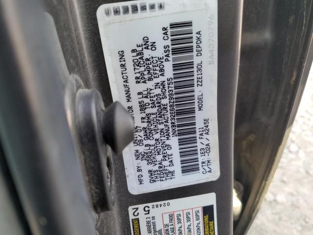 1NXBR32E68Z993755 - 2008 TOYOTA COROLLA CE GRAY photo 13