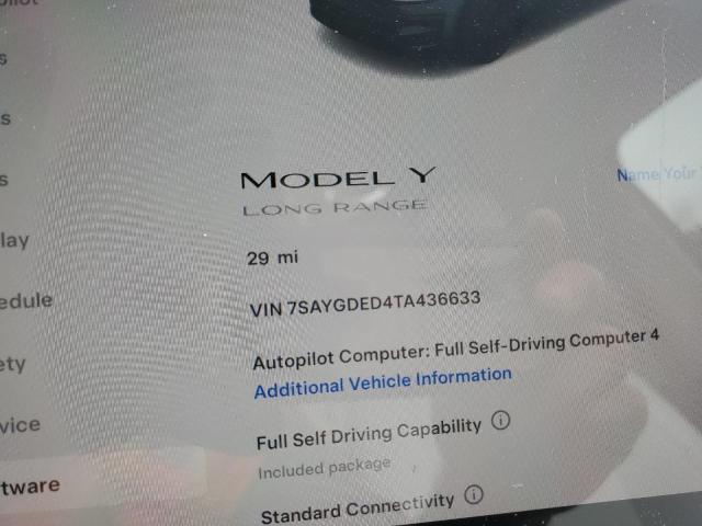 7SAYGDED4TA436633 - 2026 TESLA MODEL Y 灰色 照片 9