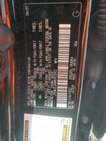 JTEMU5JRXM5953853 - 2021 TOYOTA 4RUNNER SR5/SR5 PREMIUM BLACK photo 12