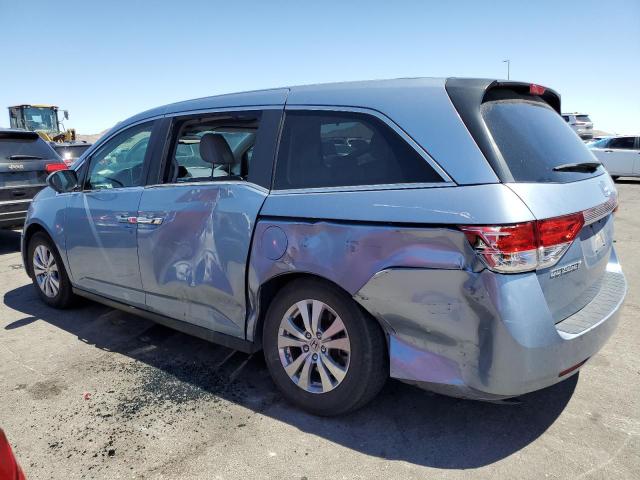 5FNRL5H66EB023747 - 2014 HONDA ODYSSEY EXL BLUE photo 2