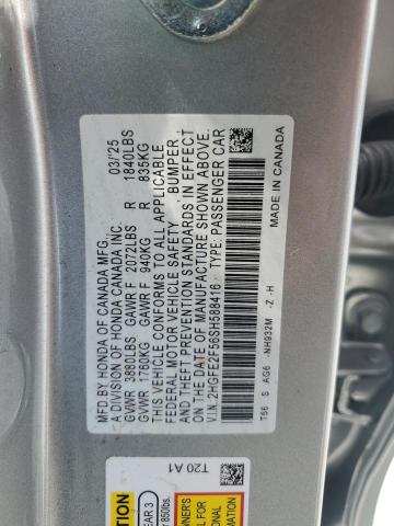 2HGFE2F56SH588416 - 2025 HONDA CIVIC SPORT 银色 照片 12