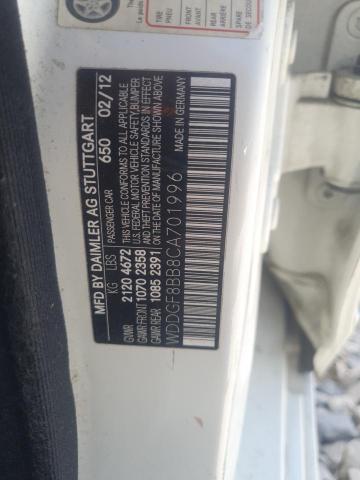 WDDGF8BB8CA701996 - 2012 MERCEDES-BENZ C 300 4MATIC WHITE photo 12