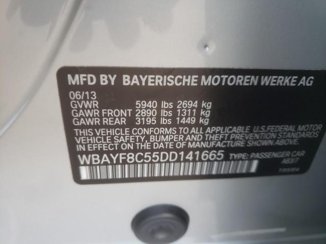 WBAYF8C55DD141665 - 2013 BMW 750 LXI SILVER photo 12