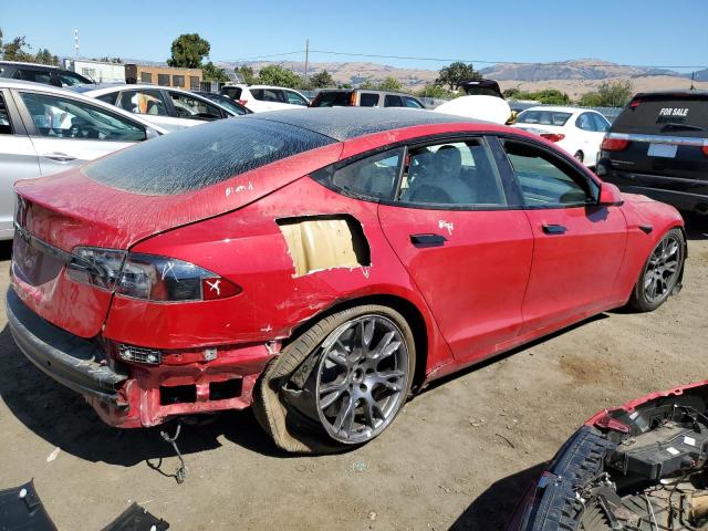 5YJSA1E59MF443688 - 2021 TESLA MODEL S Կարմիր լուսանկար 3