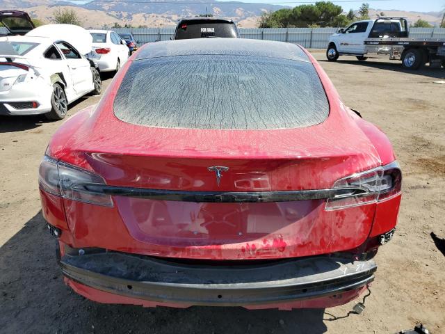 5YJSA1E59MF443688 - 2021 TESLA MODEL S Կարմիր լուսանկար 6