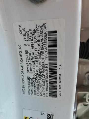 1HGCV1F38JA124343 - 2018 HONDA ACCORD SPORT 白色 照片 13