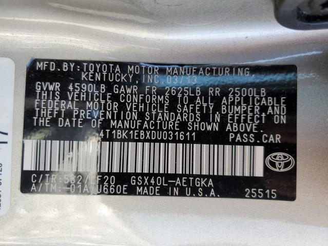 4T1BK1EBXDU031611 - 2013 TOYOTA AVALON BASE 米色 照片 13