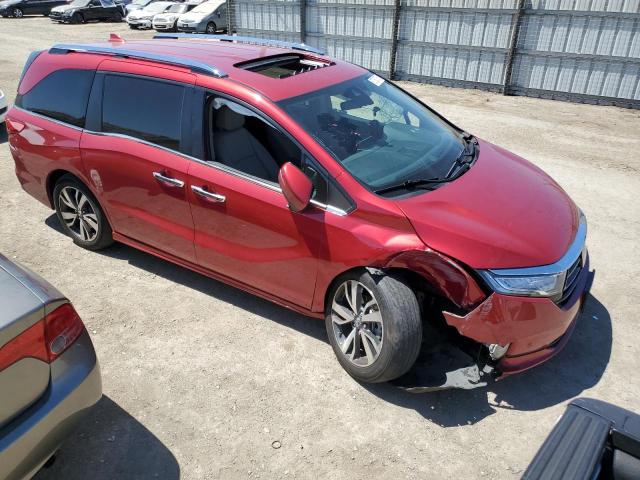 5FNRL6H84PB037432 - 2023 HONDA ODYSSEY TOURING RED photo 4