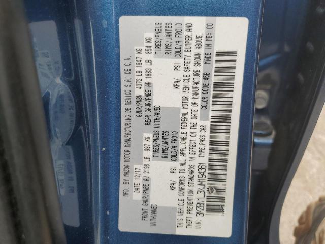 3MZBN1L3XJM194361 - 2018 MAZDA 3 TOURING BLUE photo 12