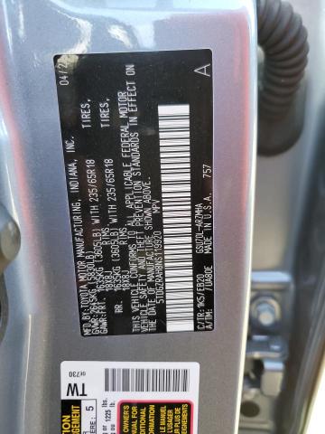 5TDGZRAH8NS119920 - 2022 TOYOTA HIGHLANDER XLE Mavi foto 13