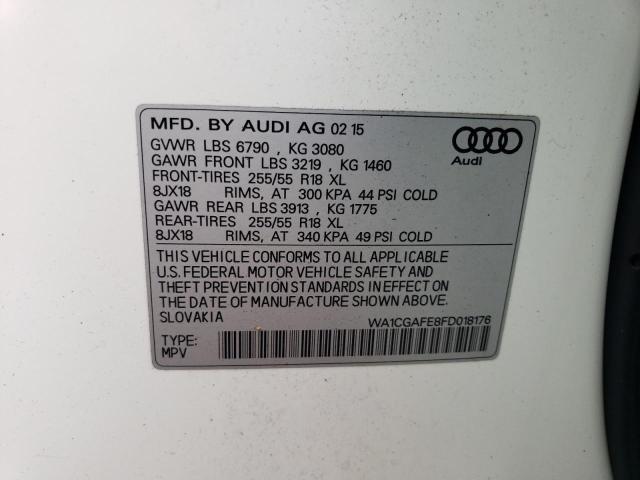 WA1CGAFE8FD018176 - 2015 AUDI Q7 PREMIUM WHITE photo 13