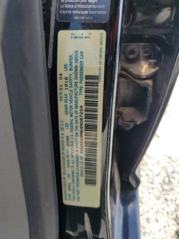 3VWSE69M54M087204 - 2004 VOLKSWAGEN JETTA GLS BLACK photo 13