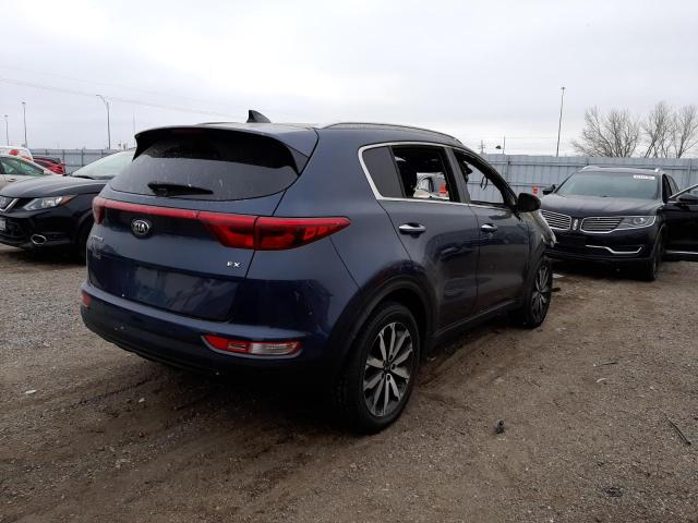 KNDPNCACXH7175014 - 2017 KIA SPORTAGE EX BLUE photo 4