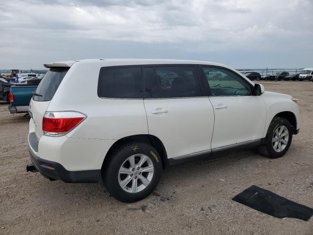 5TDZK3EH0DS121258 - 2013 TOYOTA HIGHLANDER BASE Білий фото 3