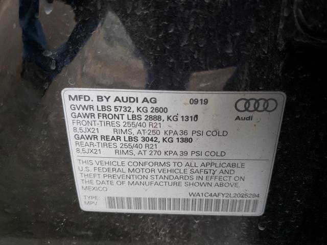 WA1C4AFY2L2025294 - 2020 AUDI SQ5 PRESTIGE 黑色 照片 13