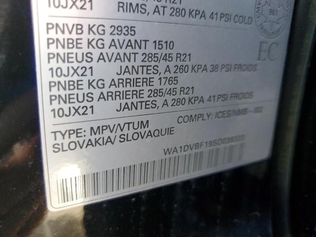 WA1DVBF19SD036323 - 2025 AUDI Q8 PROGRESSIV BLACK photo 12