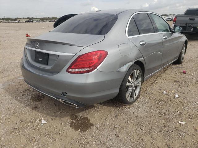 55SWF4JB8FU075313 - 2015 MERCEDES-BENZ C 300 GRAY photo 4