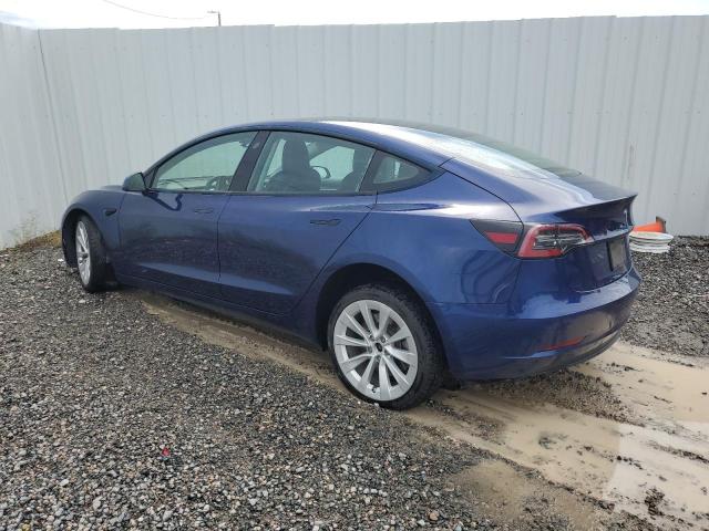 5YJ3E1EA2NF370784 - 2022 TESLA MODEL 3 ლურჯი ფოტო 2