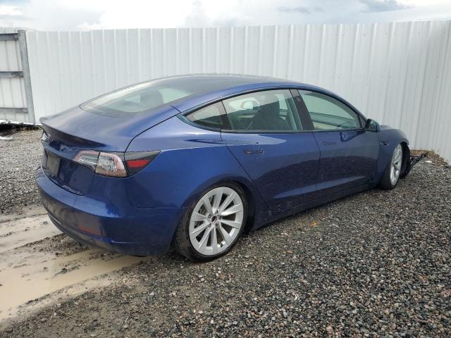 5YJ3E1EA2NF370784 - 2022 TESLA MODEL 3 ლურჯი ფოტო 3