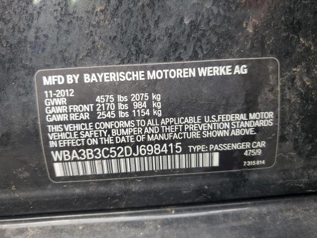 WBA3B3C52DJ698415 - 2013 BMW 328 XI BLACK photo 12