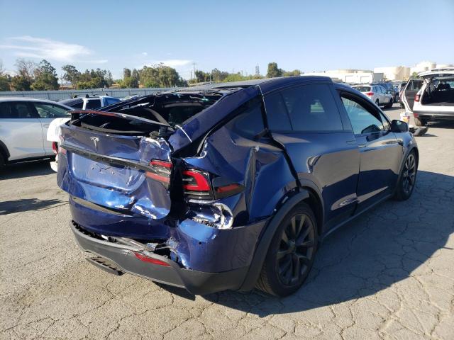 7SAXCAE51NF360244 - 2022 TESLA MODEL X BLUE photo 3