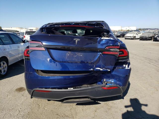 7SAXCAE51NF360244 - 2022 TESLA MODEL X BLUE photo 6