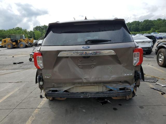 1FMSK8DH5MGB14926 - 2021 FORD EXPLORER XLT BROWN photo 6